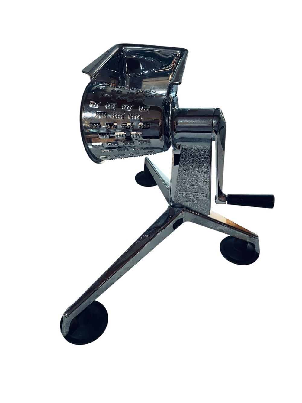 Vintage Saladmaster Dallas Texas Manual Food Processor Slicer Grater 4 Cones